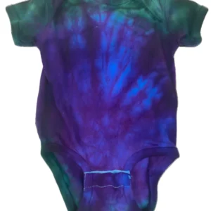 Hand-Dyed Infant Bodysuit - Purple & Blue