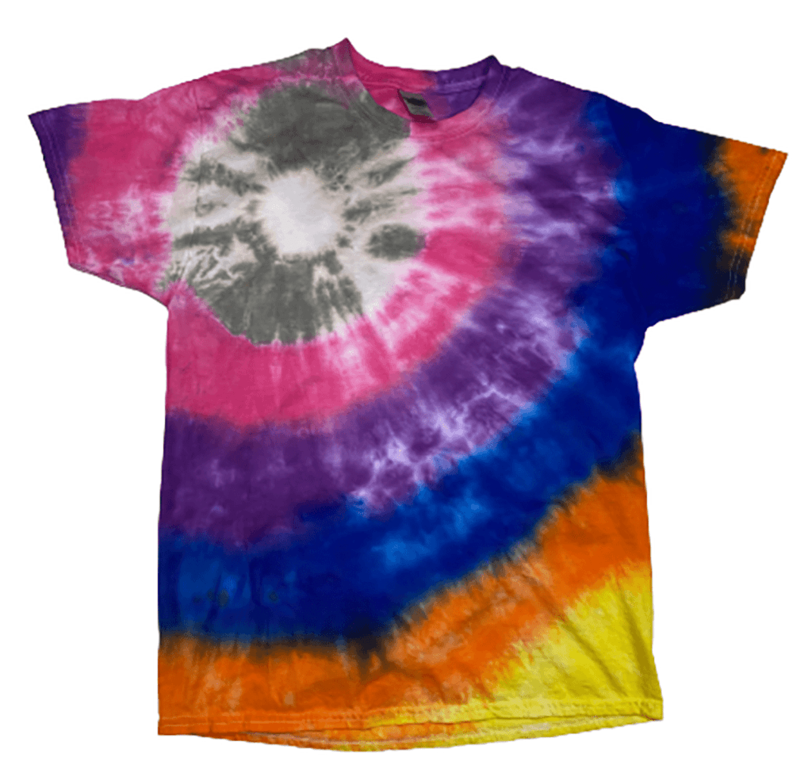 Hand-Dyed Rainbow Spiral Tee