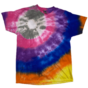 Hand-Dyed Rainbow Spiral Tee