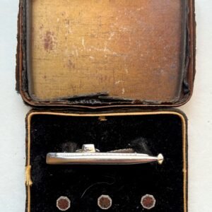 Vintage Navy Submarine Tie Bar and Stud Set