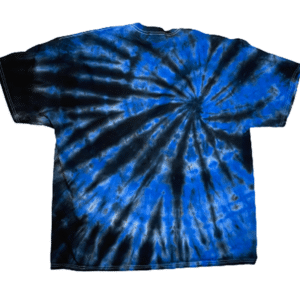 Hand-Dyed Spiral Tee - Electric Blue & Black
