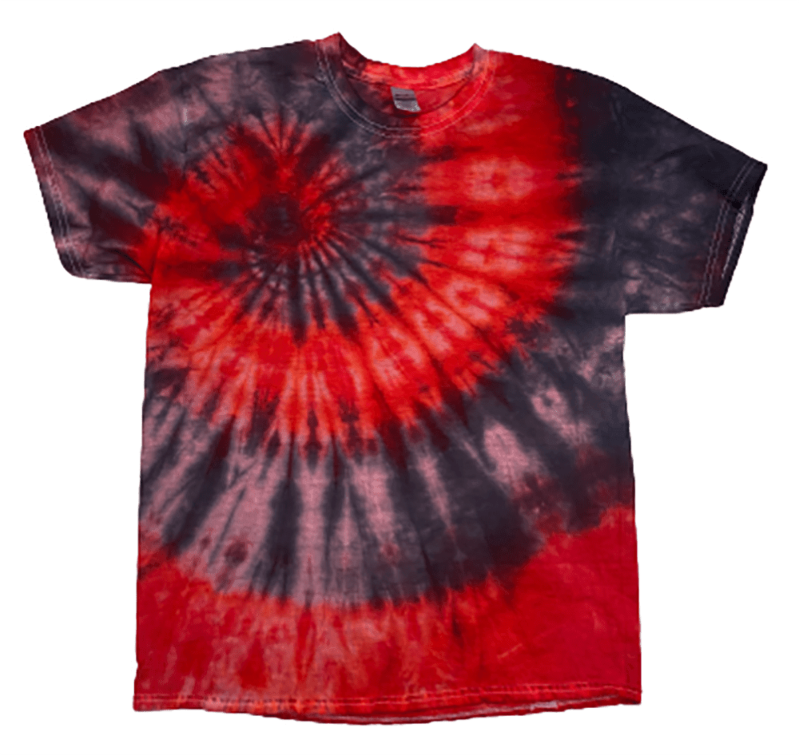 Hand-Dyed Spiral Tee - Red & Gray