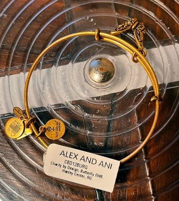 Alex and Ani Butterfly Charm Bangle | Renewal & Strength - Image 3