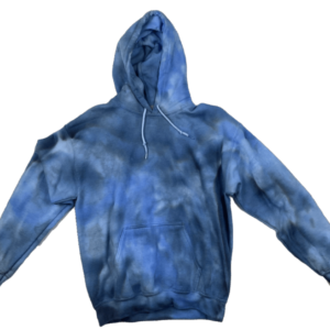 Hand-Dyed Pullover Hoodie - Blue & Gray